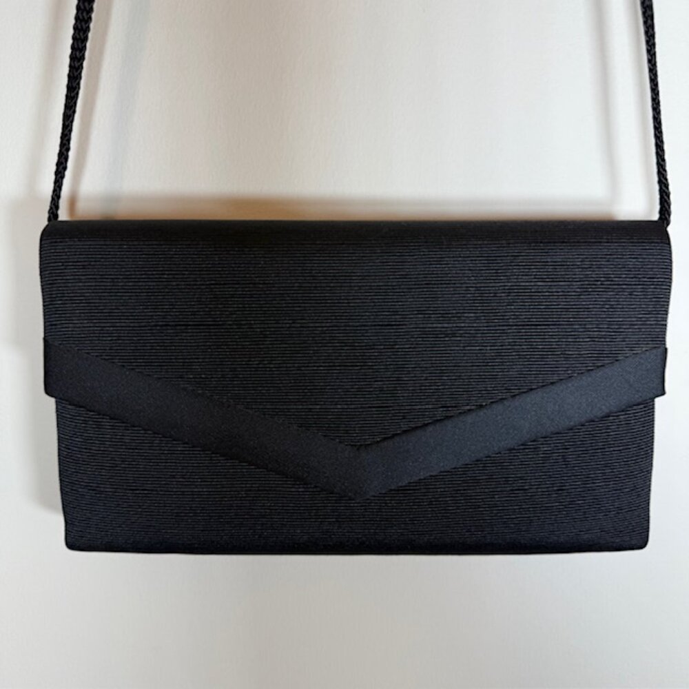 ANDRE CELLINI Black Evening Shoulder Bag Purse Magnetic Snap U.S. Pat 4021891